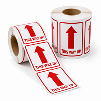 Étiquettes d'expédition autocollantes en papier imperméable avec avertissements de manutention pour le transport et l'emballage de cartons