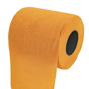 Hot sale free sample good quality soft and absorbent hotel bathroom tissue colored/black/orange toilet paper manufacturer