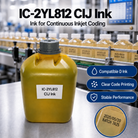 Encre pigmentée jaune à séchage rapide et haute fiabilité compatible D IC-2YL812 pour imprimante jet d'encre CIJ série AX pour imprimante CIJ D