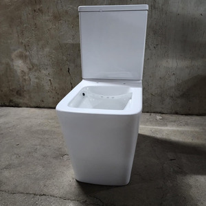 <span class=keywords><strong>Inodoro</strong></span> de dos piezas con cisterna empotrada, sanitario de pared, color blanco, con tapa, tipo monobloque. - Product Image 3