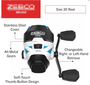 Chine Moulinet Spincast personnalisé 2 pièces <span class=keywords><strong>canne</strong></span> à pêche en fibre de verre Combo <span class=keywords><strong>6</strong></span> pieds Action rapide moyenne poignée ComfortGrip - Product Image 3