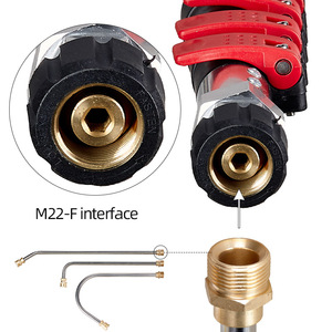 Nuevo poste telescópico de 18/24ft para uso doméstico 4000 PSI Power Washer Lance Limpiador de superficies Piezas de equipos de limpieza - Product Image 3