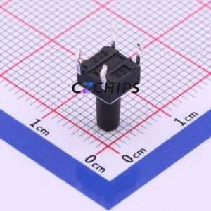 TS-1095-A135B3-D1 Tactile Switch Through hole-4P,6x6mm Switch Single Pole Single Throw Round Button 2.5N Through Hole - Product Image 2