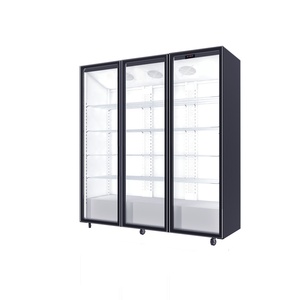 Congélateur vertical commercial à 3 portes vitrées de 1500 L, certifié CE, directement de l'usine, avec vitrine réfrigérée - Product Image 2