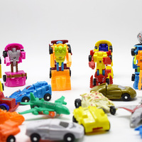 Juguete de Coche Transformable de PVC, Mini Avión Inercial, Robots de Deformación, Modelo de Juguete, Regalo para Niños, Figuras Transformables, Fabricación 2025