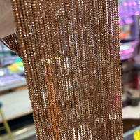 Perles de pierre de sable dorée naturelle facettées rondes de 2 mm pour collier et bracelet DIY