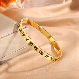 Bracciali da Donna alla Moda 2026 in Acciaio Inossidabile Placcato Oro 18K con Zirconia, Gioielli Impermeabili - Product Image 5