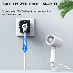 4usb Universal Travel <b>Adapter</b> with <b>Us</b>/eu/uk/au Plug All in One Power <b>Adapter</b> Socket 2.4a Fast Charging Wall Charger - Product Image 5