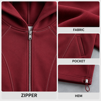 Ensemble deux pièces ODM pour femme : sweat à capuche zippé en jersey épais et pantalon large à cordon de serrage avec coutures contrastées – Survêtement décontracté