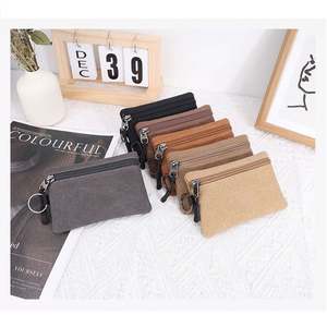 Porte-monnaie en toile à prix abordable, porte-clés portable, petit portefeuille avec fermeture éclair - Product Image 5