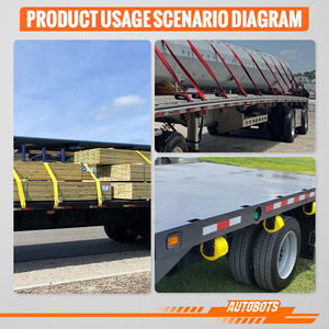 Correas de Amarre AUTOBOTS de 4" x 30' con Gancho Plano, Correas de Alta Resistencia para Control de Carga en Camiones y Remolques de Plataforma - Product Image 6