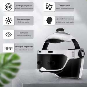 Casco masajeador de cabeza eléctrico con amasado de calor y raspador de compresión de aire para aliviar el estrés y el dolor de cabeza de ojos y cuello - Product Image 2