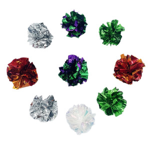 Pelotas de papel con temática de gatos, juguetes para gatos, pelotas de hierba gatera, pelotas con cascabel, juguetes para mascotas, pelotas coloridas con temática de gatos, en stock. - Product Image 4