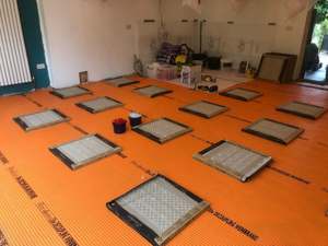 16,5 pieds par rouleau 3mm Feuille <span class=keywords><strong>de</strong></span> membrane d'étanchéité sous le tapis <span class=keywords><strong>de</strong></span> sous-couche <span class=keywords><strong>de</strong></span> carreaux Membrane <span class=keywords><strong>de</strong></span> désaccouplement - Product Image 6