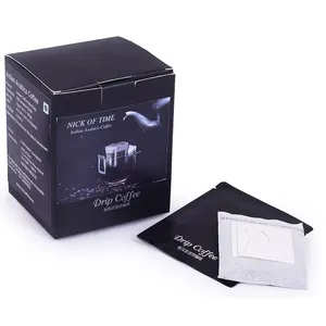 Personalizado impreso al por mayor de papel de aluminio portátil colgante de La Oreja café té bolsita vacío café goteo bolsa de paquete con filtro