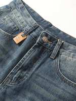 Jeans vintage à jambe droite délavés