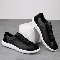 Chaussures de marche sportives en cuir véritable CC pour hommes, taille 38-45, noires, respirantes, antidérapantes, à lacets, bout rond, saison printemps