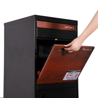 Boîte de livraison de colis en métal pour extérieur, multifonctionnelle, moderne, durable, étanche, autoportante, antivol, boîte aux lettres
