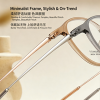 Bingkai Kacamata M8356 Retro Artistik Premium Mewah Berkualitas Tinggi dengan Gagang Beta-Titanium dan Bantalan Hidung Anti-Selip Terintegrasi