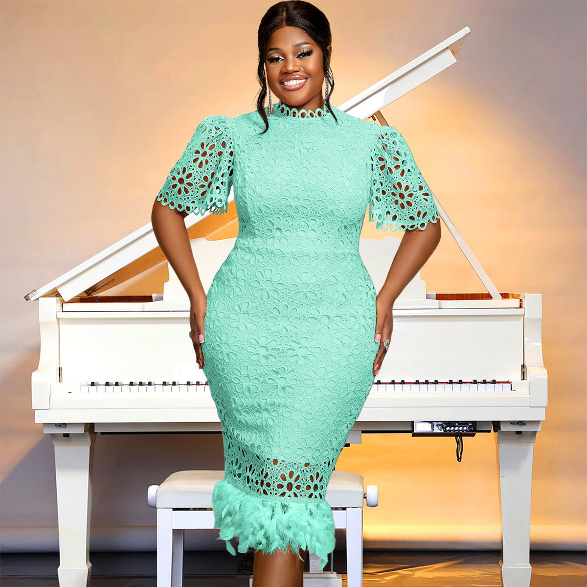 green lace pencil dress Boden Women's Lace Pencil Skirt in Green