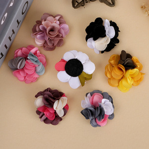 Accesorio para el Cabello con Flores de Tela de 3cm, Bloques de Color, Cosido a Mano, Manualidades DIY para Ropa, Leggings, Aretes, Decoración - Product Image 4