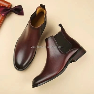 New Arrival Men's Platform Ankle Western Chukka <b>Boot</b> Dress Shoes Leather Anti-Slip Breathable - Product Image 4
