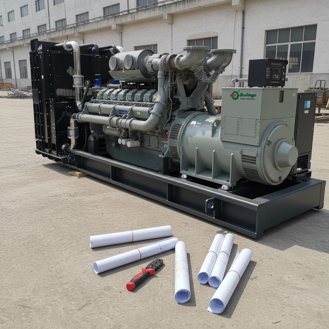 Custom 1600kw 2000kva 2MW Open Type diesel Generator perkins Generator Sets for Power Plant with 3 Phase diesel Generator