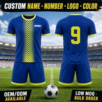 Conjunto de Uniforme de Fútbol con Franjas Chevron OEM, Sublimado, Corte Holgado, Ropa Deportiva, Uniforme de Equipo, Logotipo Personalizado