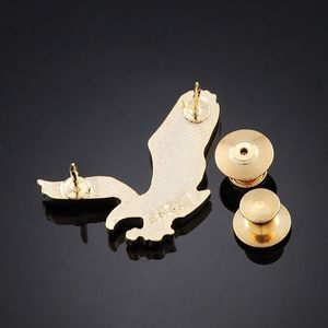 Distintivo Personalizzato: Spilla in Metallo Smaltato Placcato <span class=keywords><strong>Oro</strong></span> con <span class=keywords><strong>Aquila</strong></span> in Volo, Distintivo da Bavero Personalizzato per Eventi Patriottici - Product Image 2
