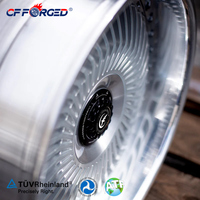 Jantes forgées 2 pièces à déport profond 19-20 pouces 5x114.3 NISMO pour Z RZ34 370Z, chromées polies, multi-rayons, style turbofan