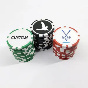 Golf aksesuarları özel plastik Golf topu işaretleyici Poker cips topu işaretleyici
