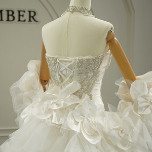 ชุดแต่งงานสุดหรู Gt26004 ทรงเข้ารูปประดับดอกไม้ ชุดเจ้าสาวสไตล์เจ้าหญิง ตัดเย็บตามสั่ง Jancember - Product Image 4