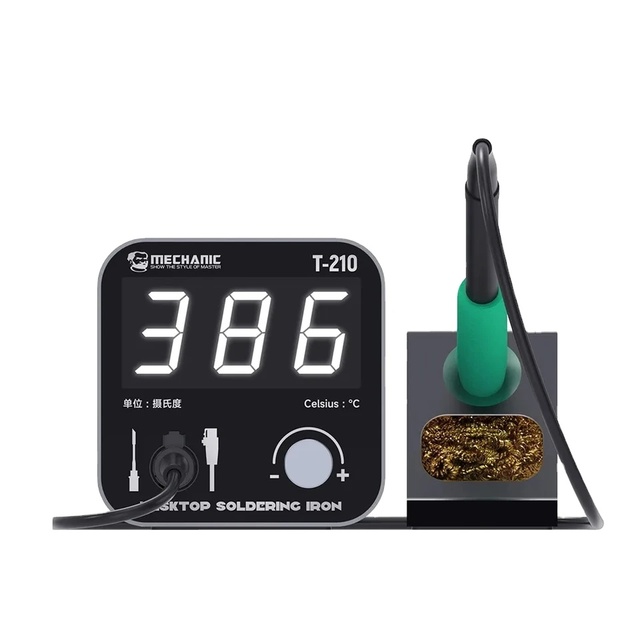 MECHANIC T-210 Desktop Soldering Iron Intelligent LED Large Display C210 Heating Core Short Circuit Protection Welding Station