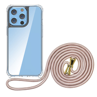 Coque de téléphone intégrée en TPU acrylique 2-en-1 rigide avec cordon de suspension pour iPhone 17 Pro Max, étui-collier