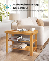 Banc à chaussures et de rangement en bois à double niveau, idéal pour les entrées familiales et les couloirs
