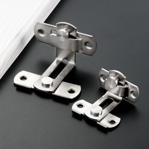 Stainless Steel Door Latch 90 Degree Anti Theft Lock For Wooden Door Household Pet Cage Easy Installation Minimalist Design - Product Image 2