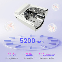 Pengering Kuku Otomatis Sensor Inframerah 25W 4 Pengaturan Timer 33LED Paduan Aluminium Sumber Cahaya Ganda UV LED Isi Ulang