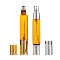 Botol Roller Air Floral Parfum & Minyak Atsiri Kaca Dua Fungsi Dua Kepala dengan Pompa Semprot Kosong