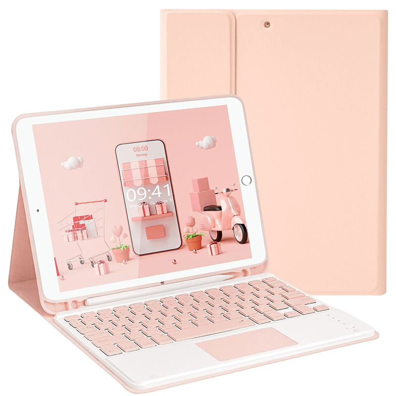 Custodia rosa + tastiera rosa