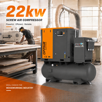 Compresseur d'air à vis intégré 22KW 30HP, compresseur d'air à vis rotatif tout-en-un, adapté aux équipements d'usine générale