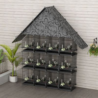 Cage à pigeons et cailles en métal pour usage domestique avec fermeture à bouton, grande cage d'élevage d'oiseaux robuste et écologique pour petites races