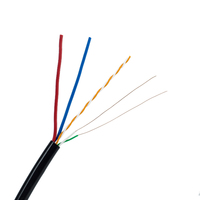 Production en usine CCA 25AWG cat5e 2 paires de câbles réseau utp lan 4 cœurs avec câble d'alimentation 2c poe