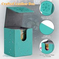 Boîte de rangement pour cartes en cuir PU de qualité supérieure pour MTG Premium Symbols, compatible avec les cartes à collectionner TCG CCG