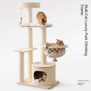 Huisdierenspeelgoed Huisdierproduct Houten Sisal Krabpaal Kattenklimboom Fabrikant Groothandel Huisdierproduct Kattenklimboom - Product Image 3