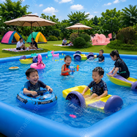 Aufblasbarer PVC-Pool Geeignet für Kinder und Erwachsene Tragbarer Outdoor-Pool mit Einfachem Aufbau und Auslaufsicherem Design