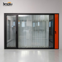 Ventana Abatible Moderna de Aluminio Negro con Panel de Ventilación y Rejilla, Perfil Delgado para Sala de Estar, Dormitorio y Cocina