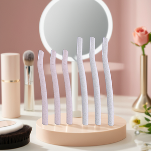 Лидер продаж, биоразлагаемый Женский Триммер для бровей, пшеничная солома, дермапленинг, бритва для лица с микрозащитным режимом бритья - Product Image 4