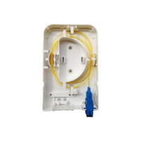 Prix de gros FTTX Boîtier de terminaison de fibre optique de bureau 86mm, Plaque de façade pour fibre optique, Panneau de prise de fibre 2 fibres avec adaptateur SC/APC SC/UPC