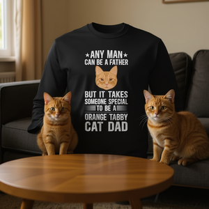 Maglietta a maniche lunghe per padri di gatti tabby: Essere un orgoglioso papà di gatti - Product Image 3
