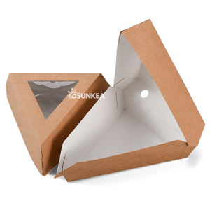 Caja de Pizza Triangular Individual Desechable con Ventana - Product Image 4